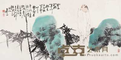 王西京 1998年作 板桥诗意图 镜心 69×138cm